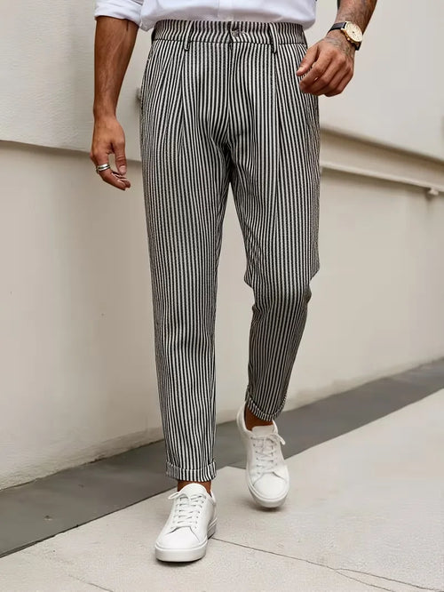 Striped Cropped Trousers