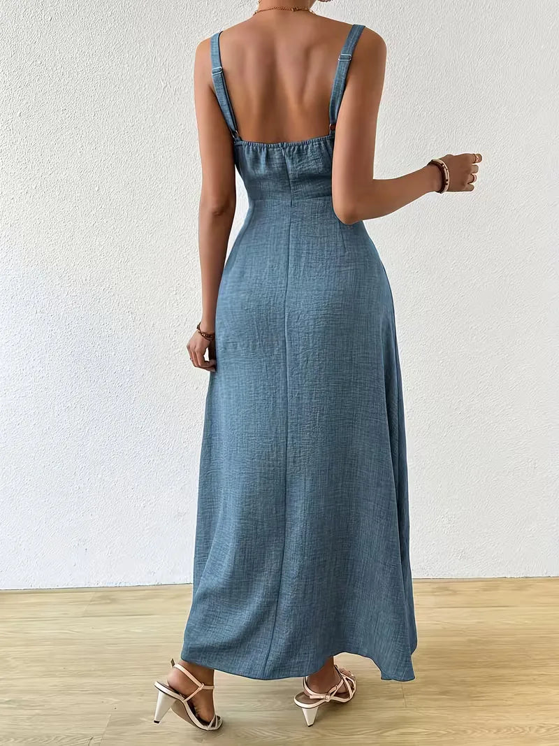 Wrap Dress with Spaghetti Straps