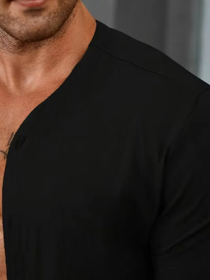 Shirt with Mandarin Collar