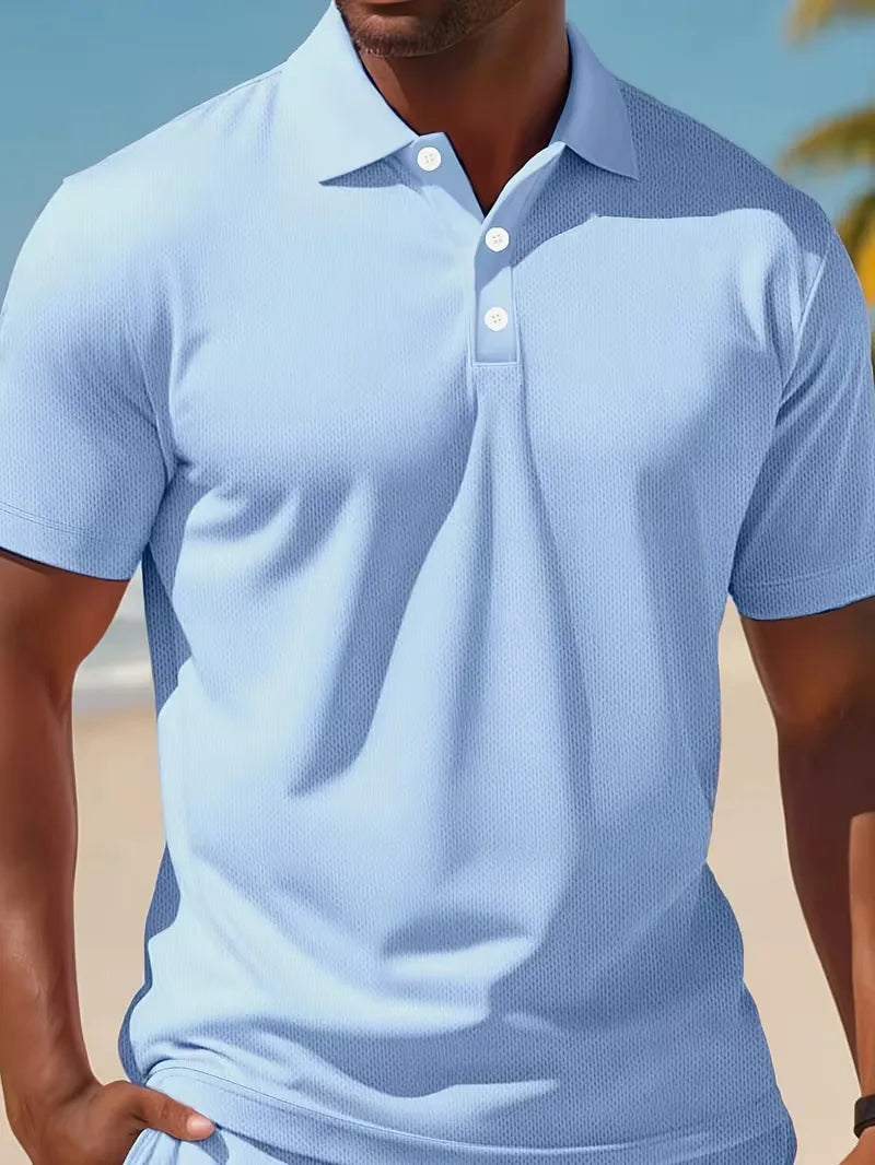 Summer clothing set with polo and shorts