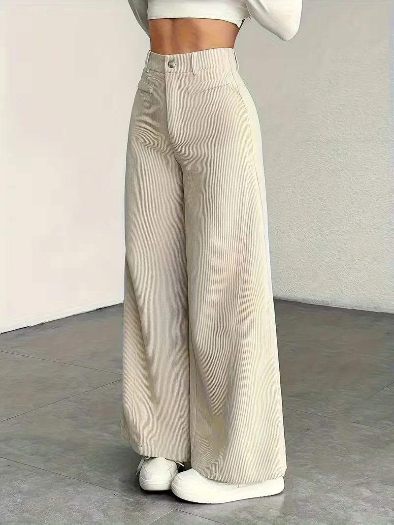 Wide Leg Trousers with High Waist