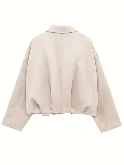 Bomber jacket with oversized fit