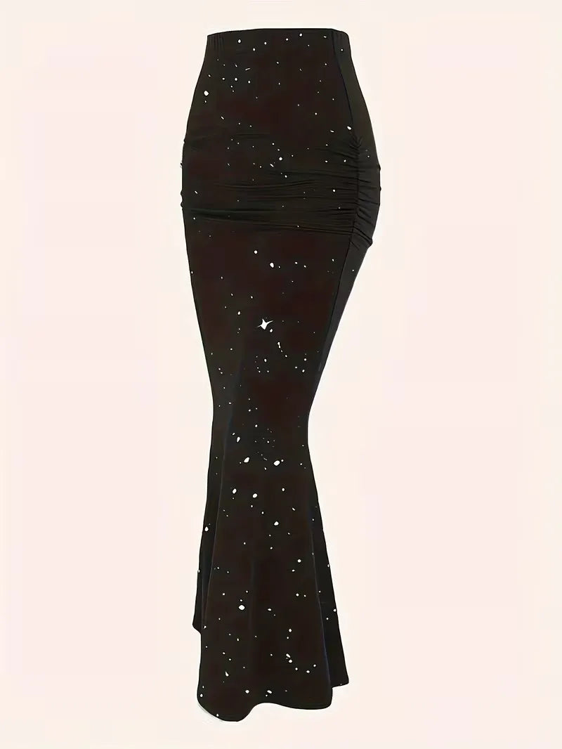 A-line skirt with speckles