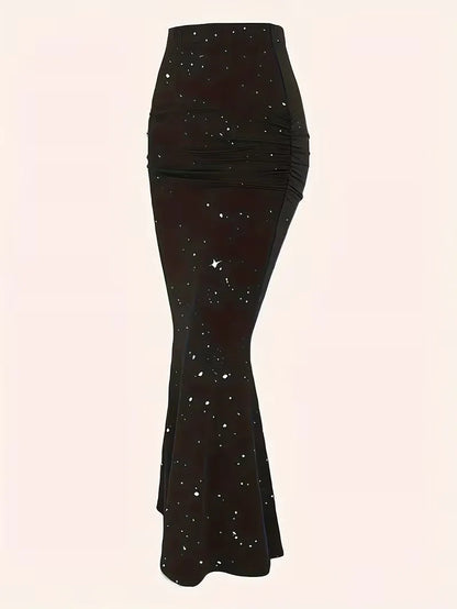 A-line skirt with speckles