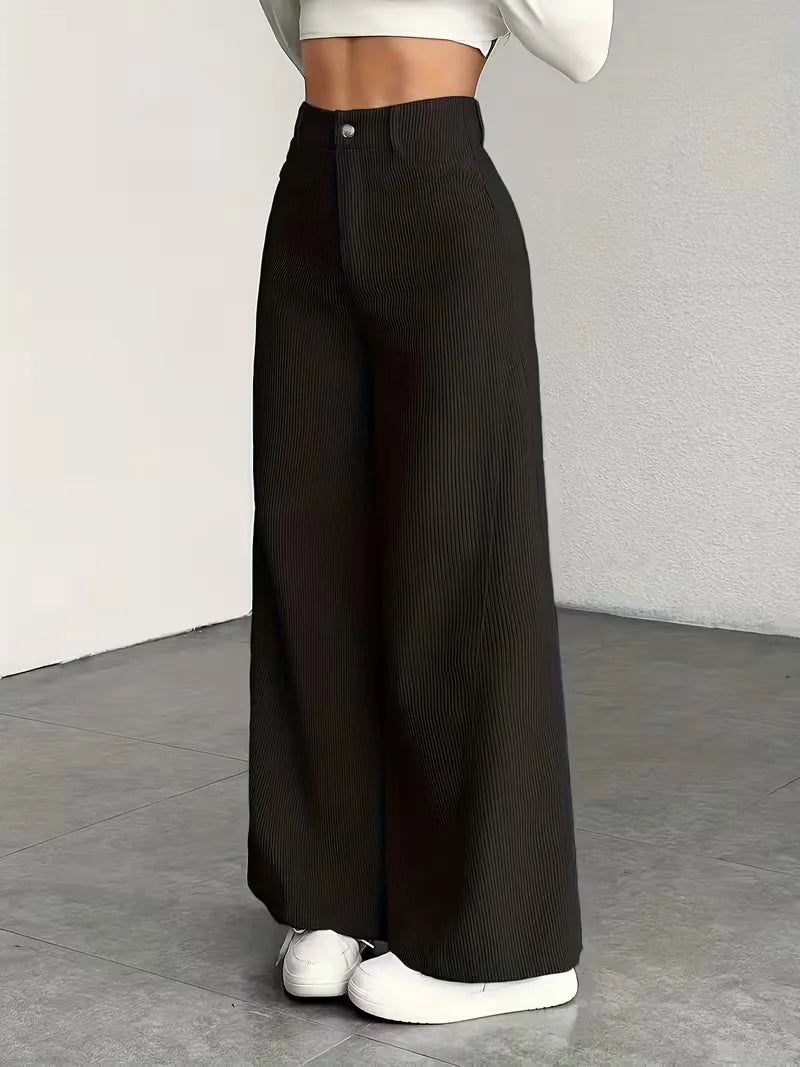 Wide Leg Trousers with High Waist