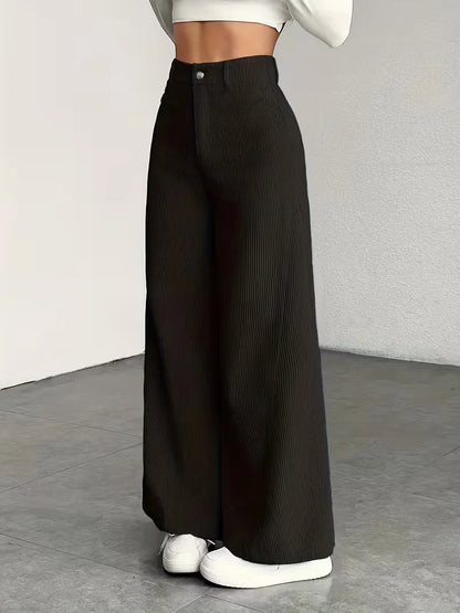 Wide Leg Trousers with High Waist