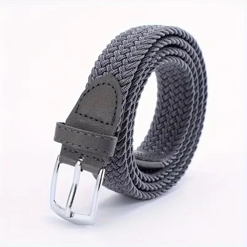 Wide belt with braided texture