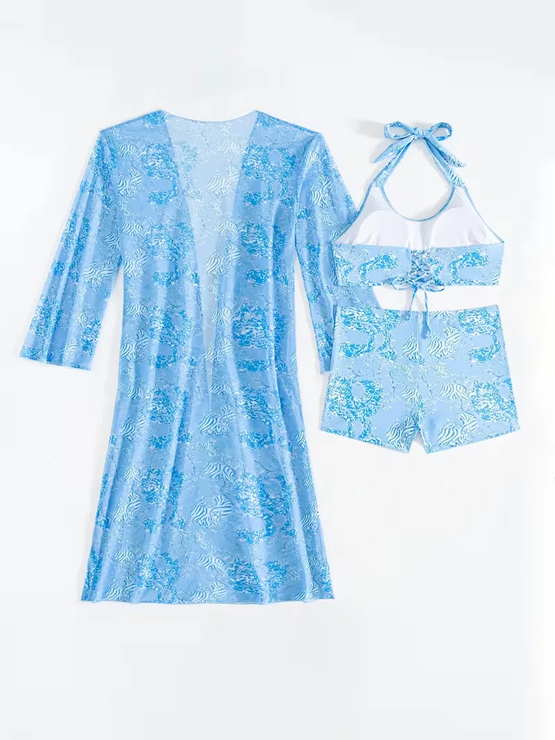 Cover-up with Halter Neck and Shorts