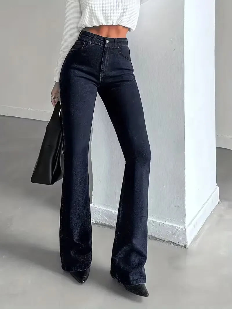 Flared jeans with high waist