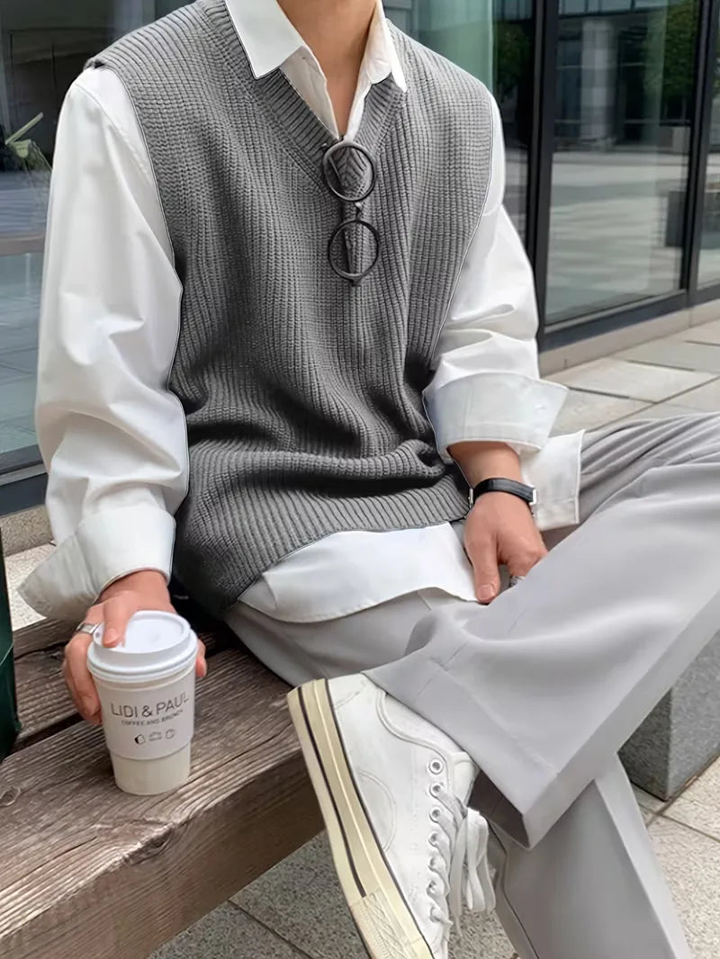 Sleeveless V-neck Vest