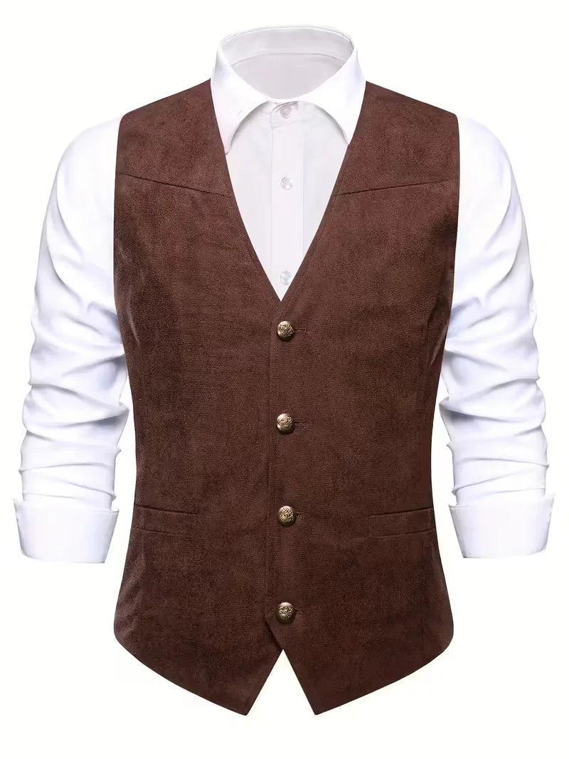 Waistcoat with V-neck and Buttons