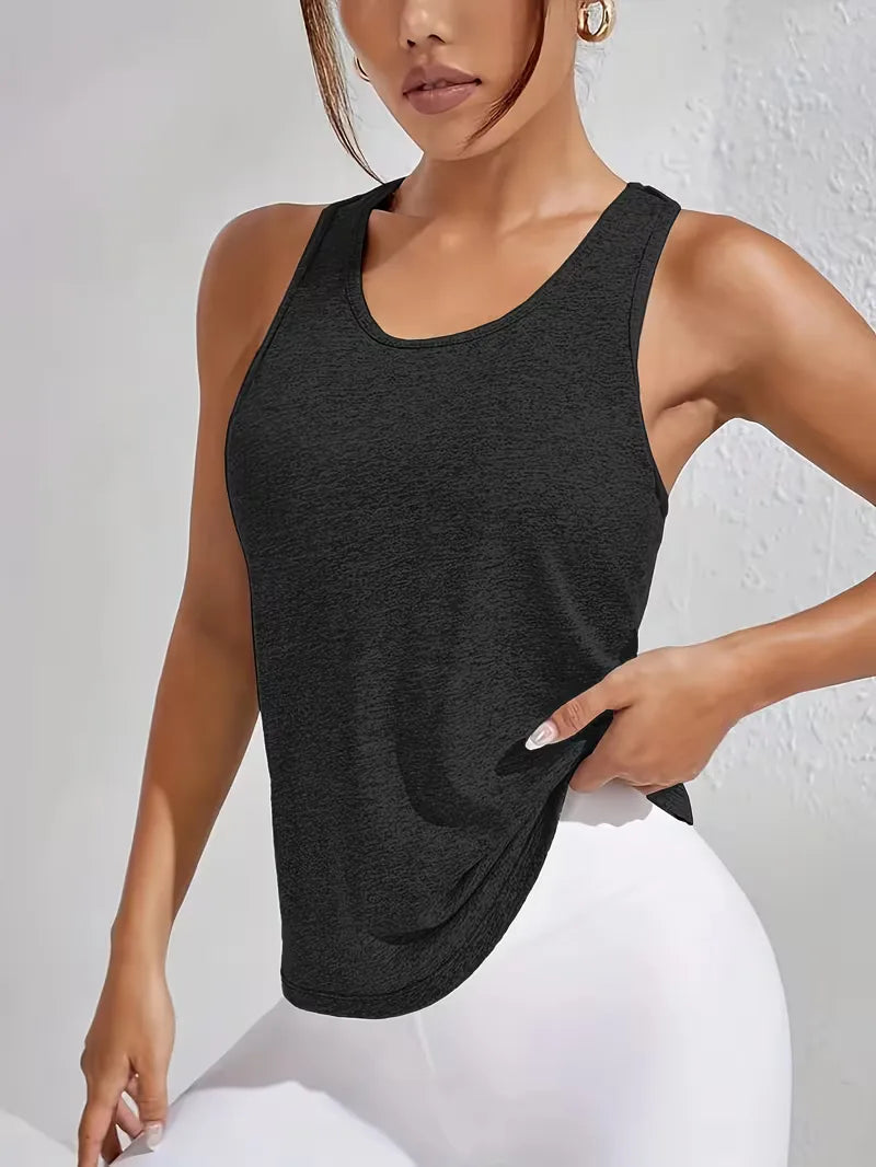 Racerback Sports Top with Mesh