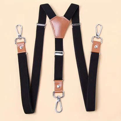 Braces with Leather Detail