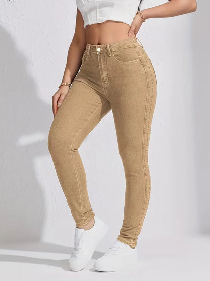 Skinny jeans with high waist