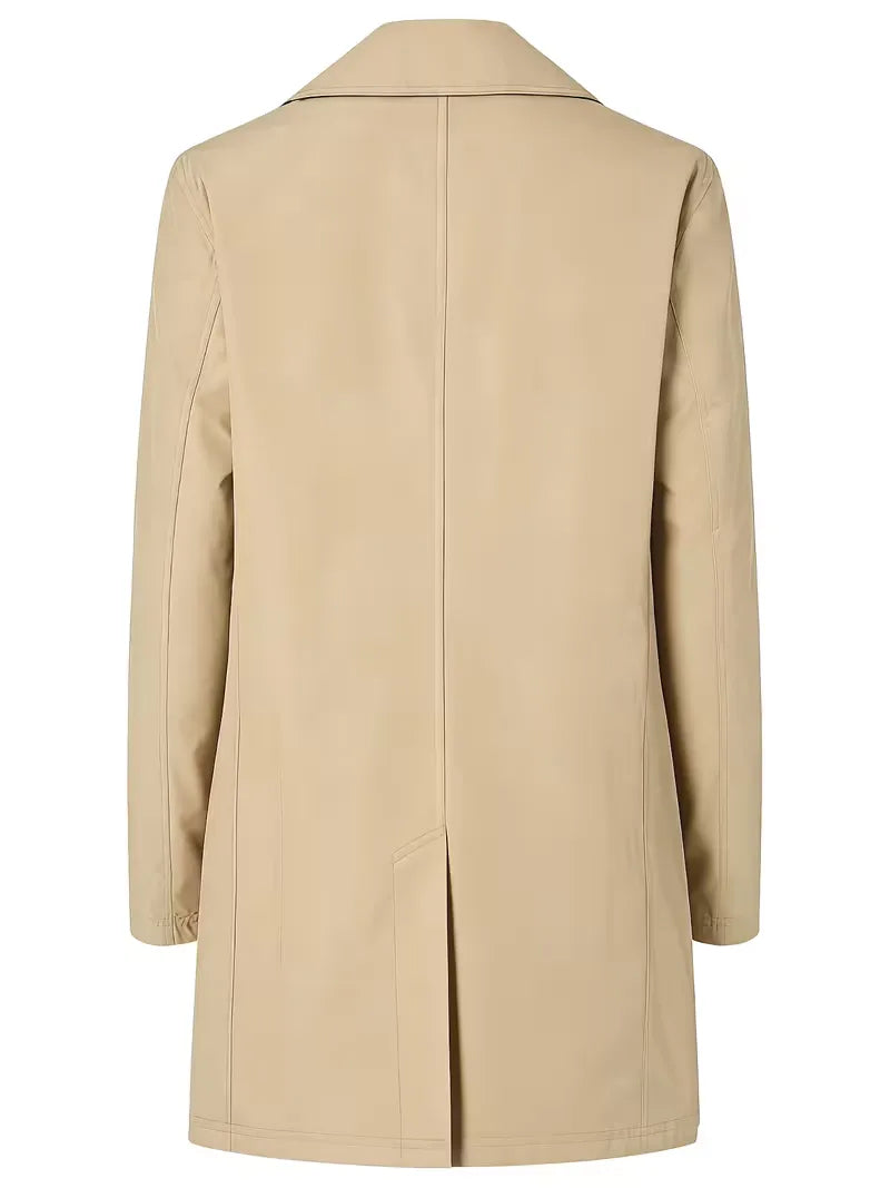 Slim fit trench coat with pocket detail