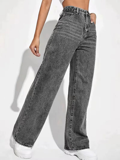 Wide leg trousers with high waist
