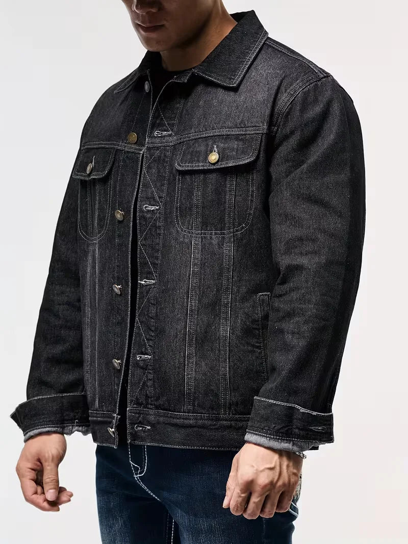 Denim Jacket with Long Sleeves