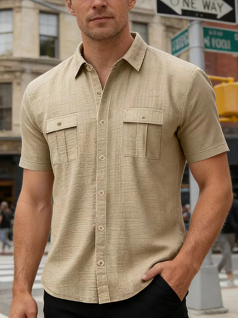 Short Sleeve Shirt with Chest Pockets