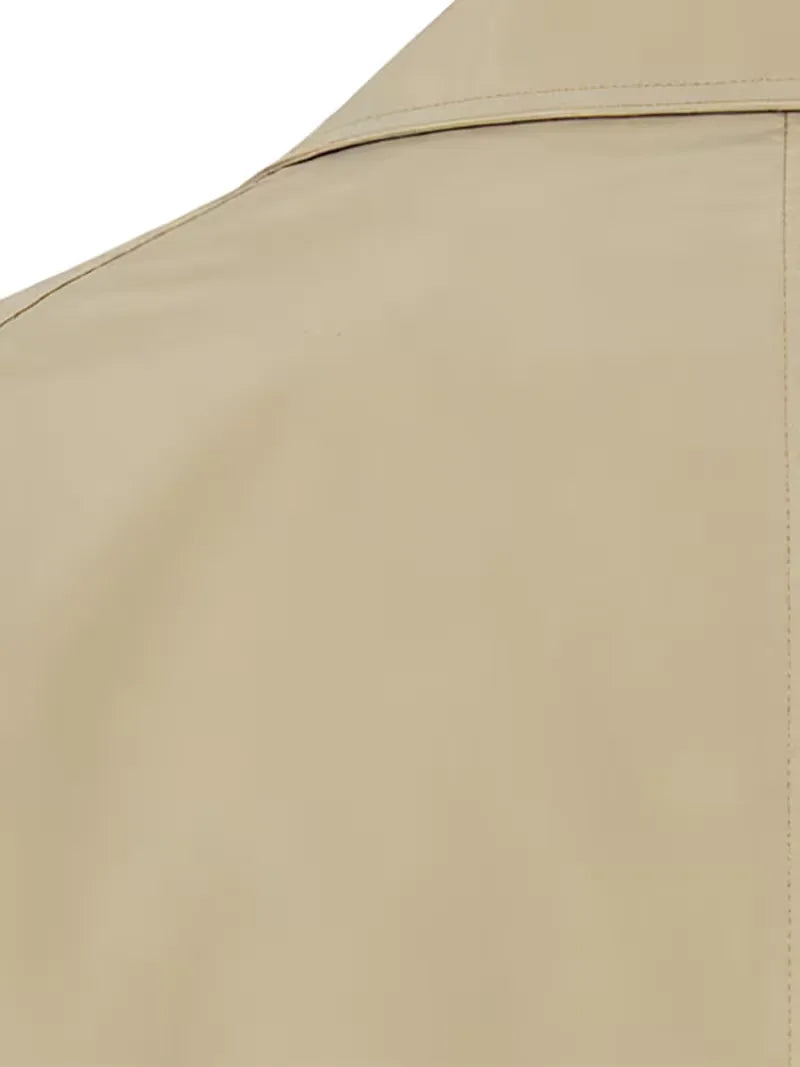 Slim fit trench coat with pocket detail