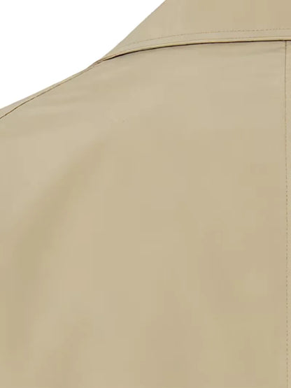 Slim fit trench coat with pocket detail