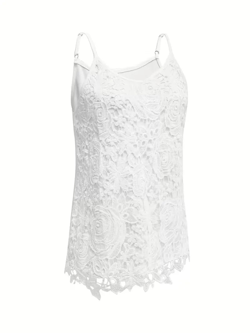 lace tank top with V-neck