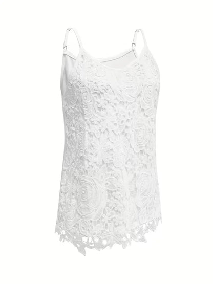 lace tank top with V-neck