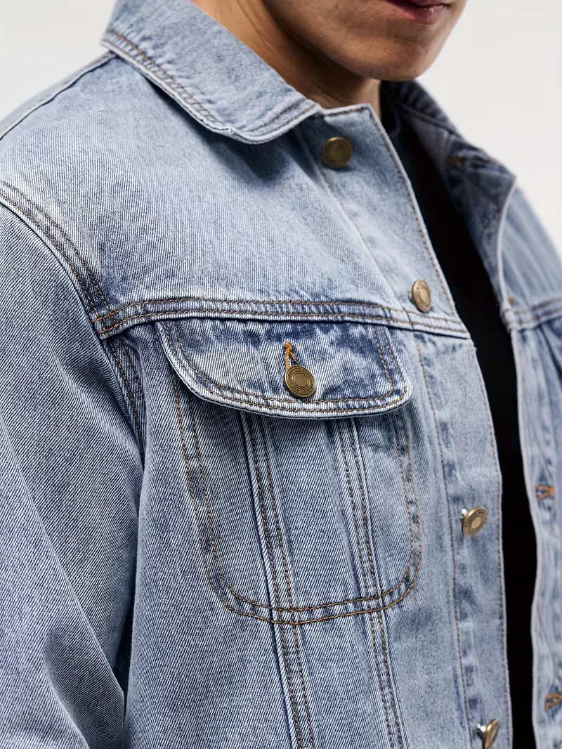 Denim Jacket with Long Sleeves