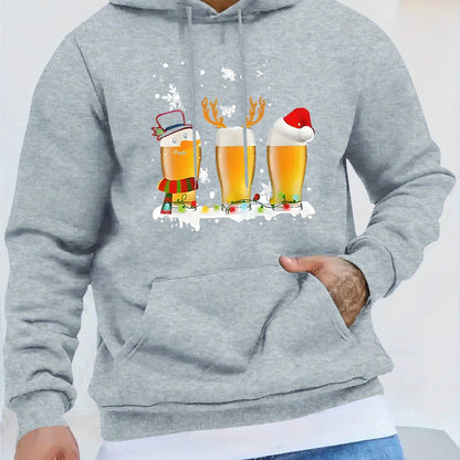 Beer | Casual & sporty men's sweater with Christmas beer mug print