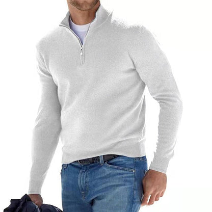 Hugo Merino Wool Men's V-Neck Jumper with Zip