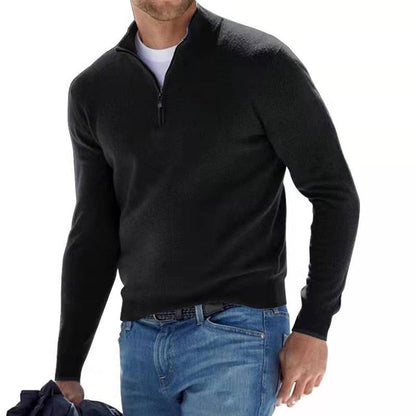 Hugo Merino Wool Men's V-Neck Jumper with Zip