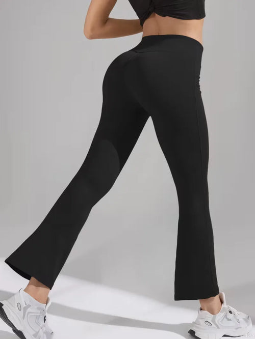 Flared Trousers with High Waist