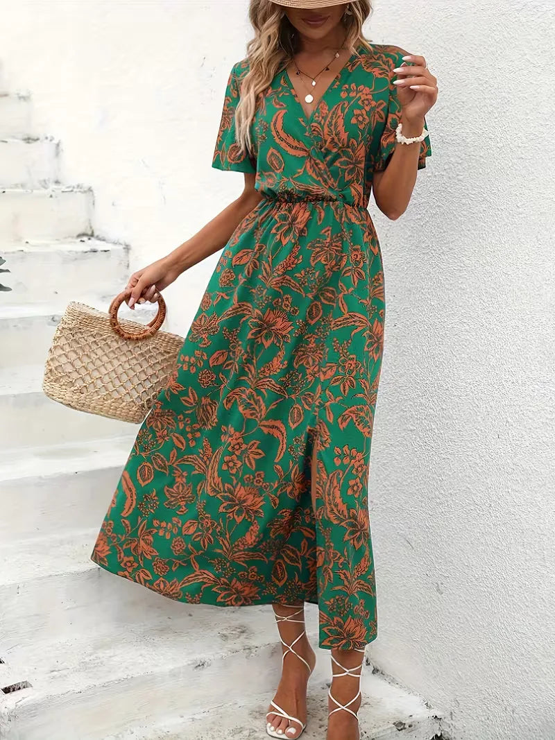 Wrap Dress with Floral Print