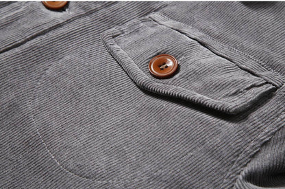 Blake | Trendy corduroy men's jacket with fur lining