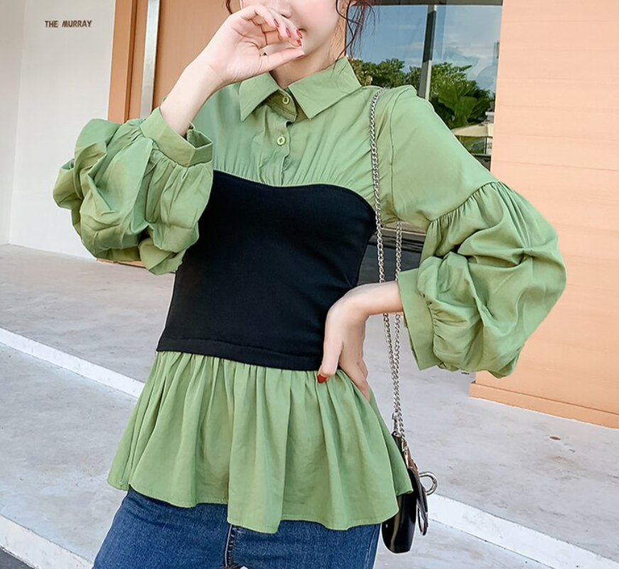 Boaz | Ladies' Blouse with Panels and Lantern Sleeves