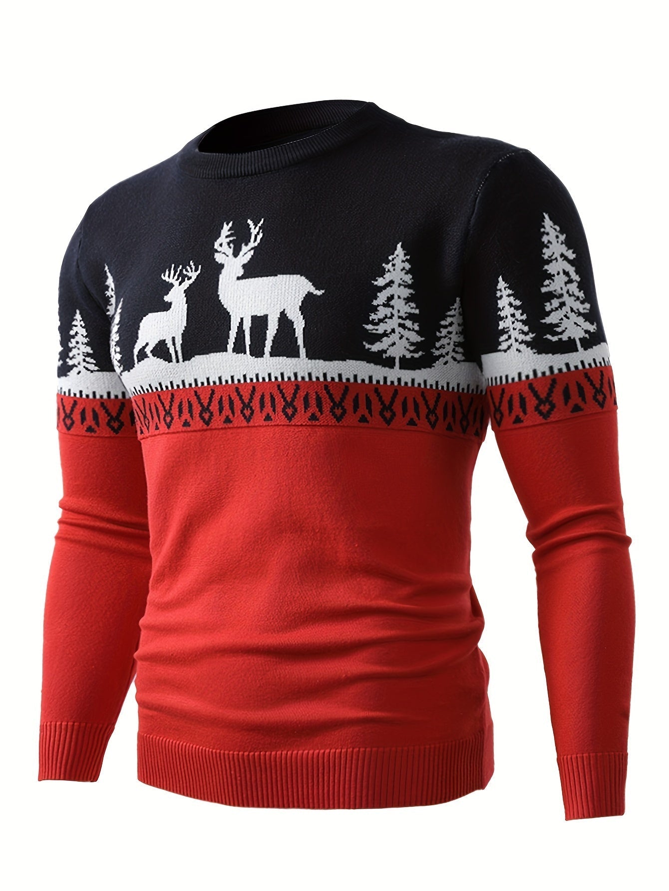 Bram | Festive Men's Jumper with Christmas and Reindeer Print