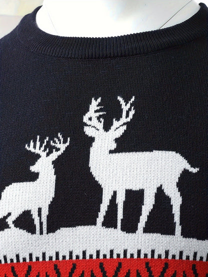 Bram | Festive Men's Jumper with Christmas and Reindeer Print