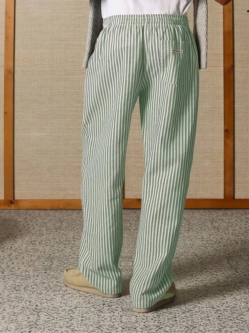 Striped joggers with a wide fit