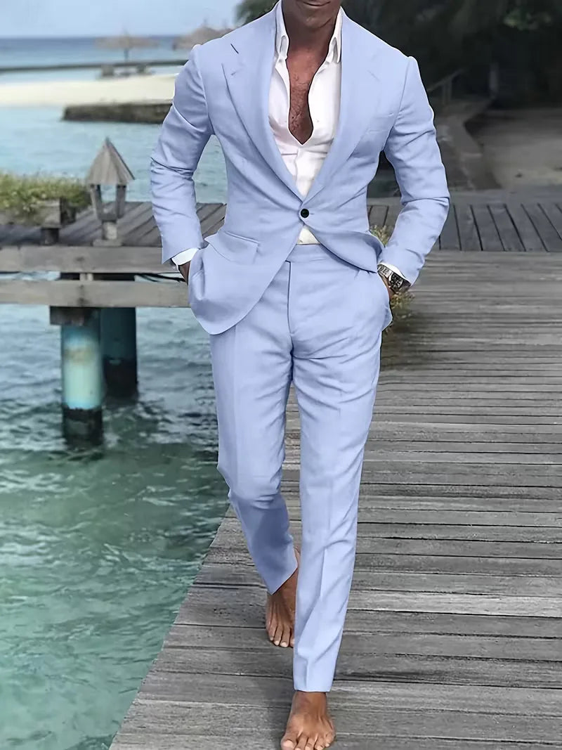 Light Blue Slim Fit Suit