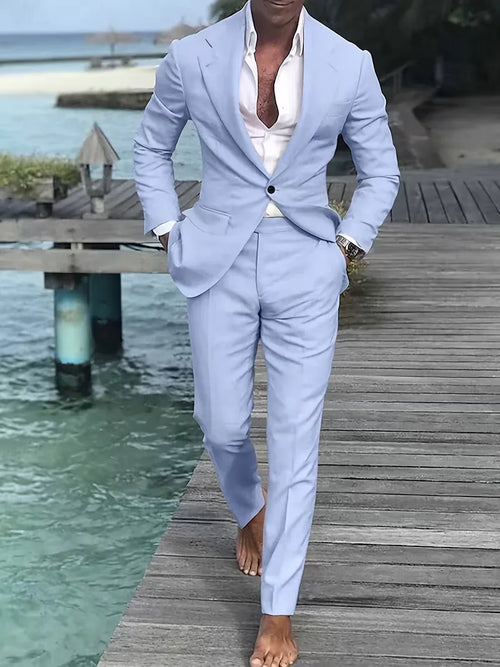 Light Blue Slim Fit Suit