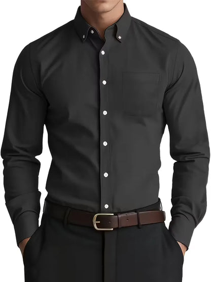 Casual shirt with mandarin collar