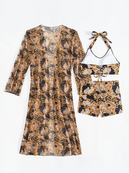 Cover-up with Halter Neck and Shorts