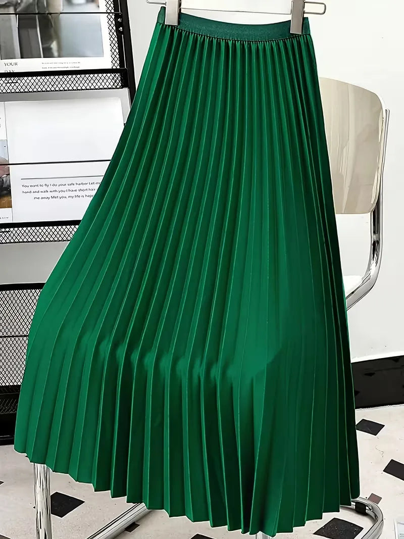 Pleated Skirt with High Waist