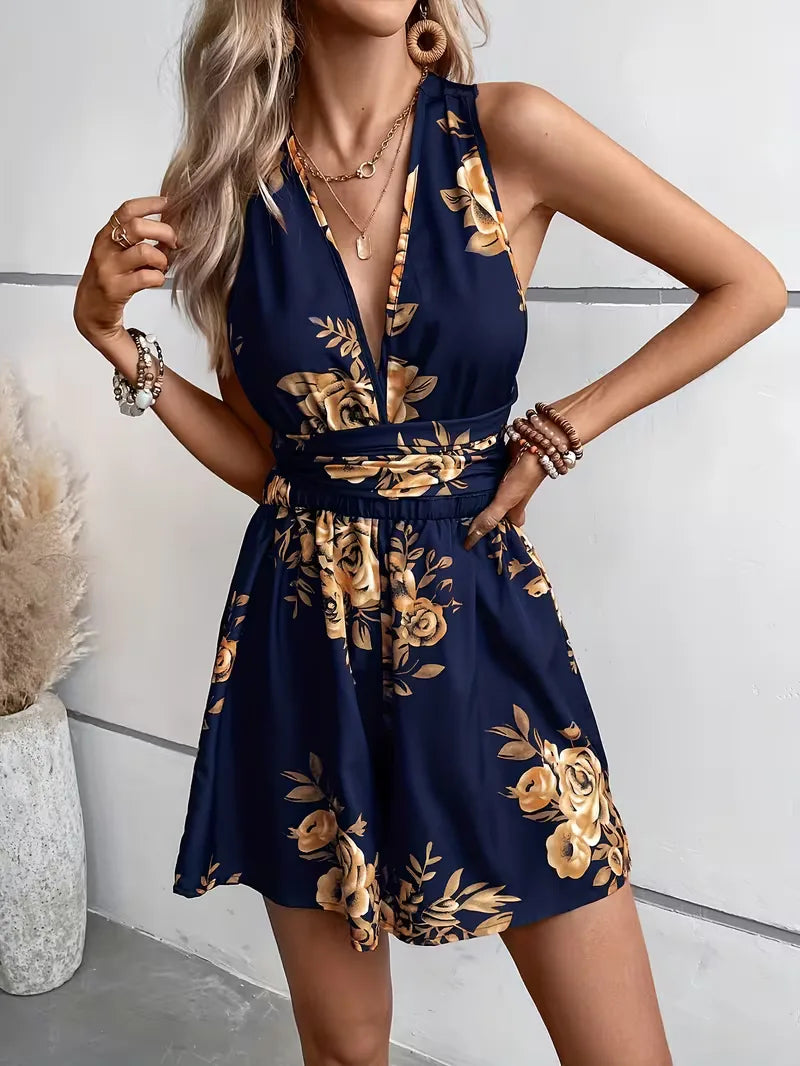 Floral Print Jumpsuit