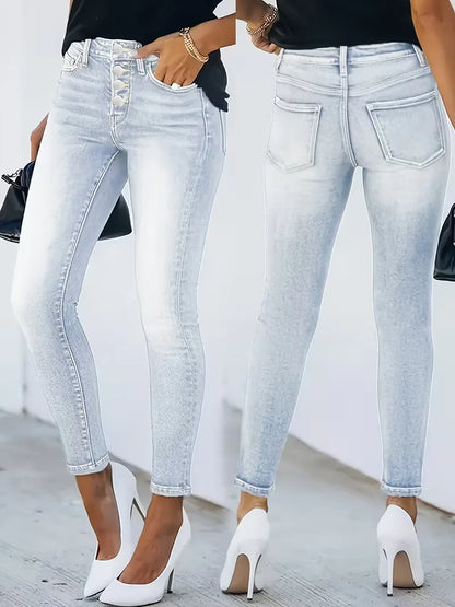 High-Waisted Skinny Jeans