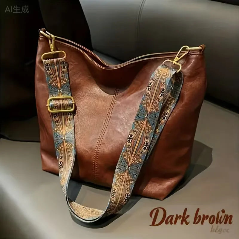 Shoulder Bag with Colourful Strap