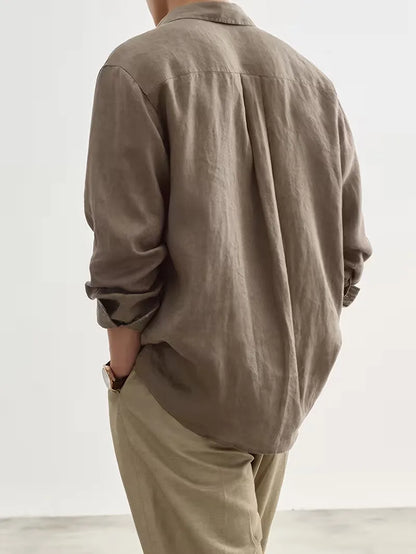 Casual men's shirt with long sleeves