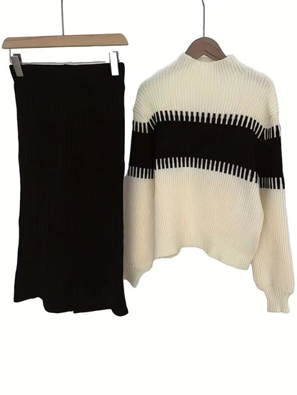 Two-Piece Set with Ribbed Texture