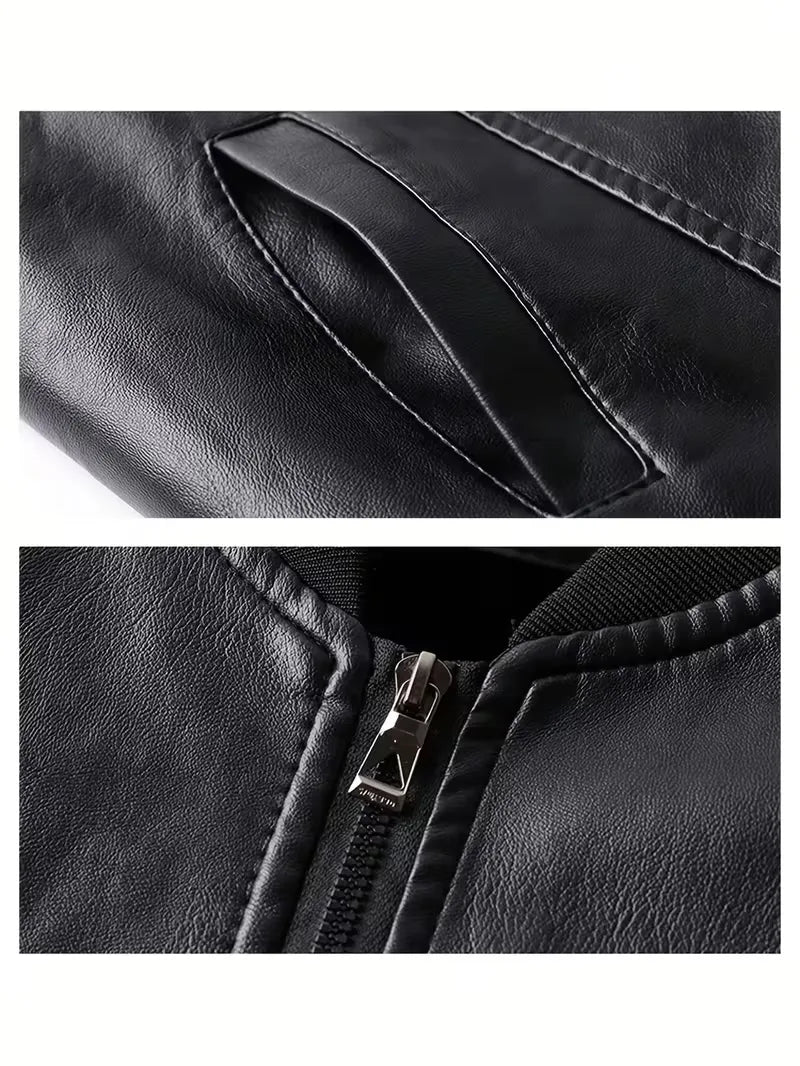 Slim Fit Bomber Jacket with Long Sleeves