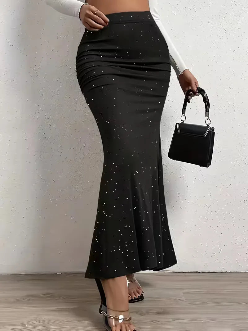A-line skirt with speckles