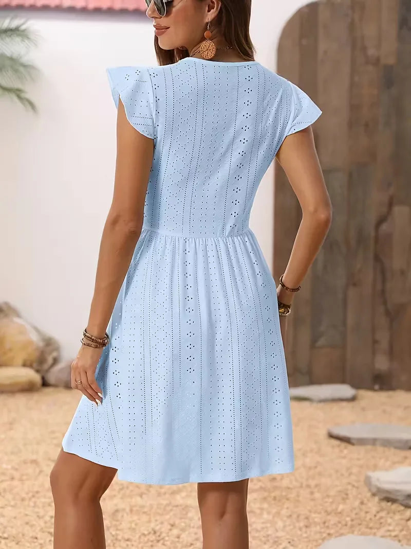 A-line dress with lace